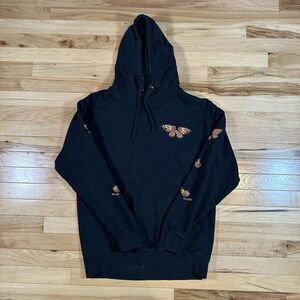 Juice Wrld 999 Black Hoodie Sweatshirt Reminds Me of You Butterfly Size Med
